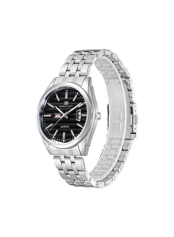 KENNETH SCOTT Men's Steel Analog Watch K23054-SBSB - 40 mm